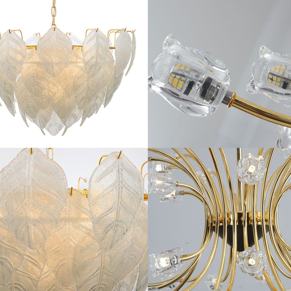Custom Hand Blown Glass Lamp Shades & Lamp Base LEDAPLUS